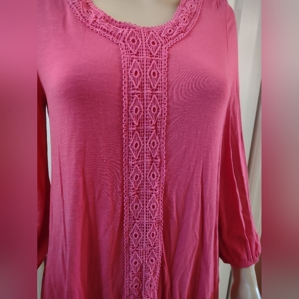 Zac & Rachel women's size small pink long sleeve blouse shirt top - Picture 3 of 8